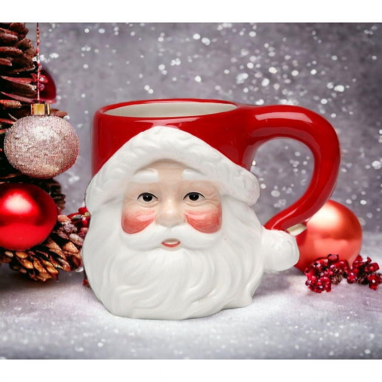 Kevins Gift Shoppe Ceramic Christmas Holiday Santa Mugs ( Set Of 4 )