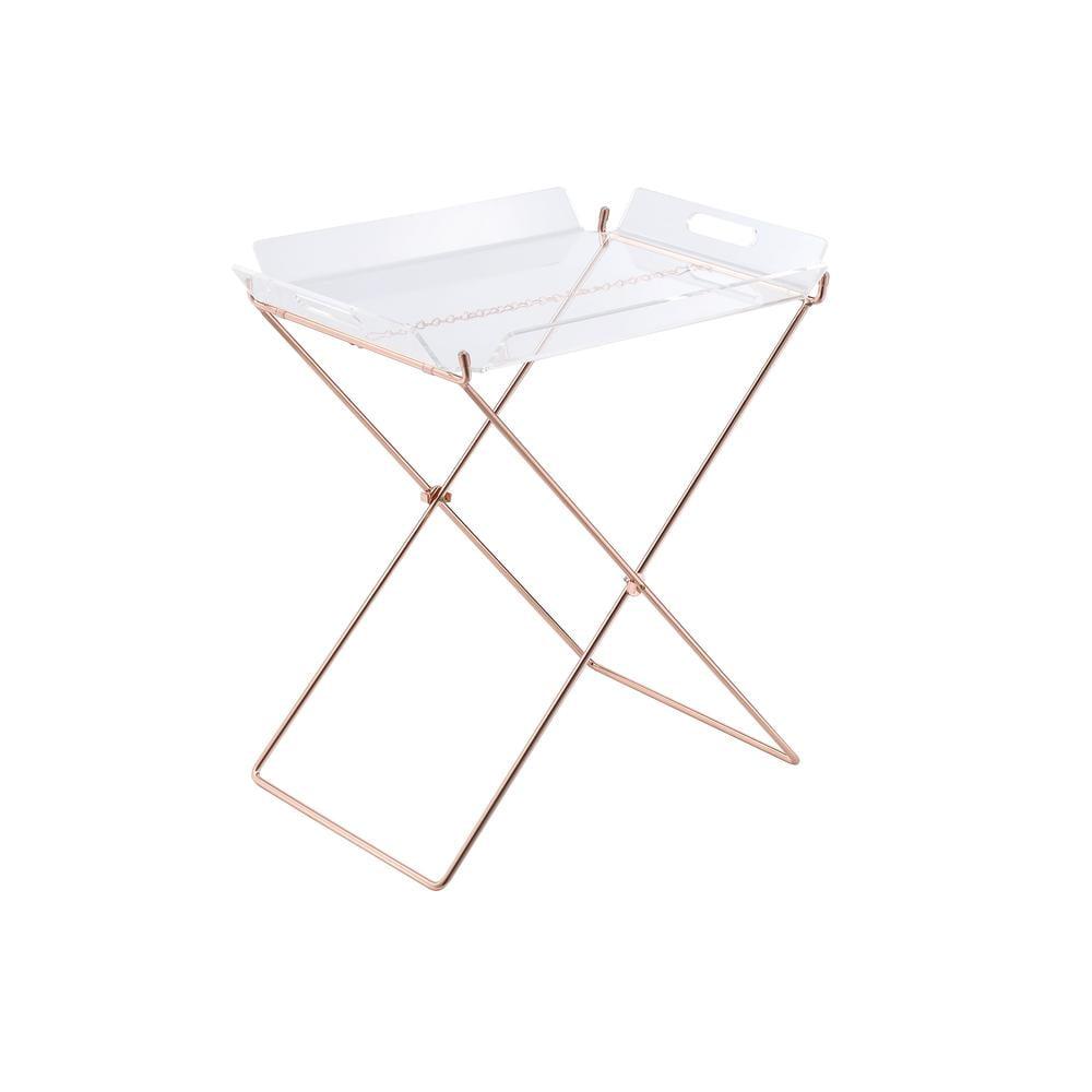Acme Furniture Cercie Bar Serving Cart Clear Acrylic/Copper Finish