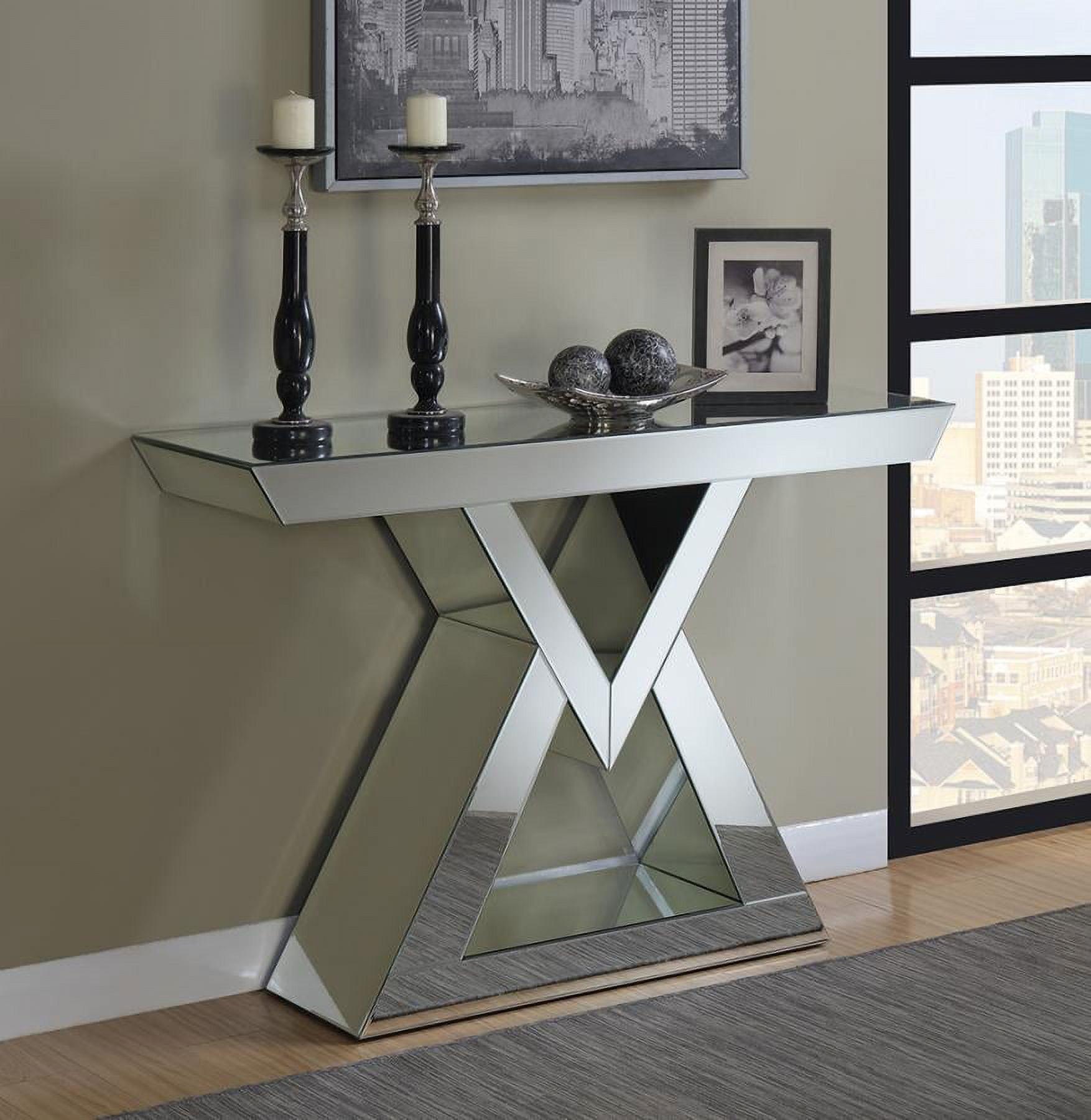 Cerecita Silver Mirrored 47'' Contemporary Console Table