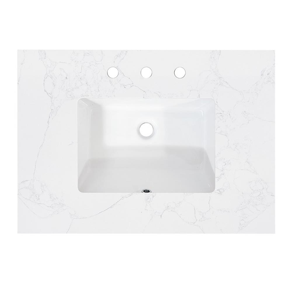 Ceres 31" Engineered Stone Single Bathroom Vanity Top with Sink