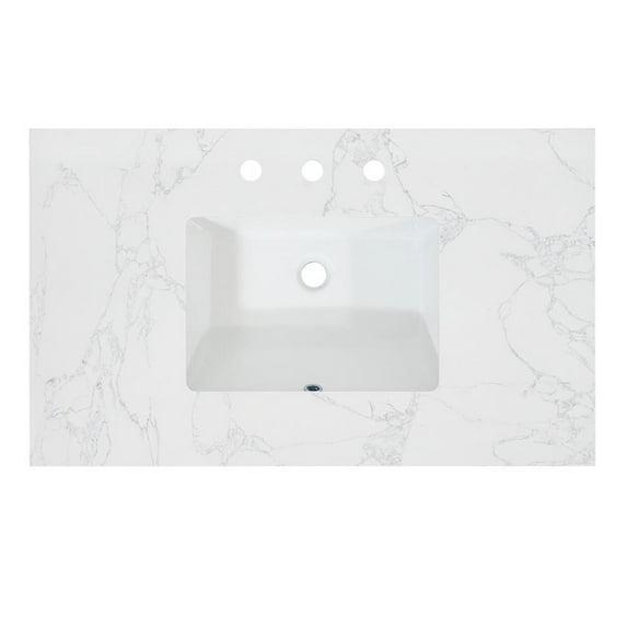 Altair Ceres 37" Engineered Stone Single Bathroom Vanity Top with Sink