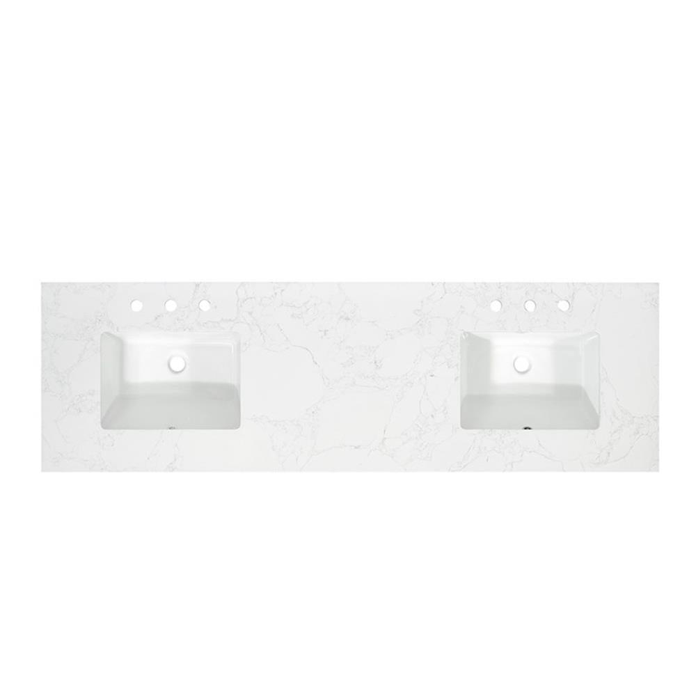 Ceres 73" Engineered Stone Double Bathroom Vanity Top with Sink