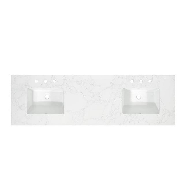 Altair Ceres 73" Engineered Stone Double Bathroom Vanity Top with Sink