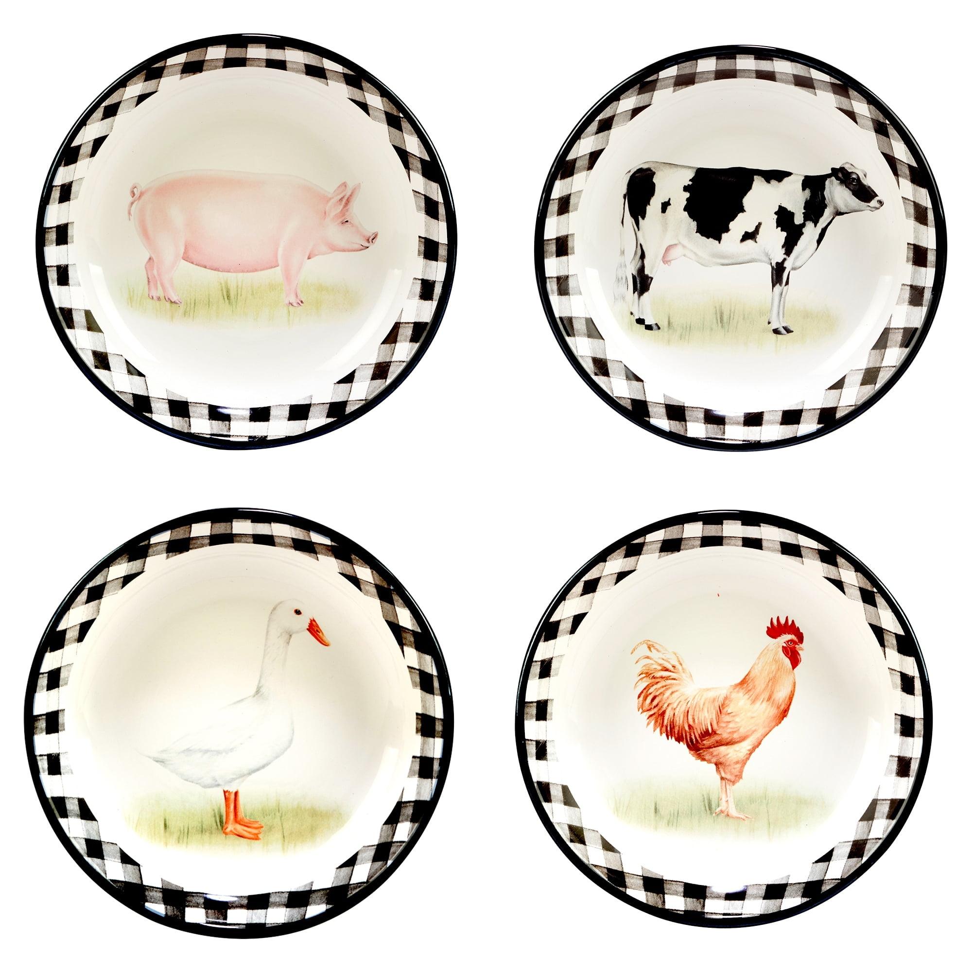 Certified International On The Farm Set Of 4 Soup Bowl