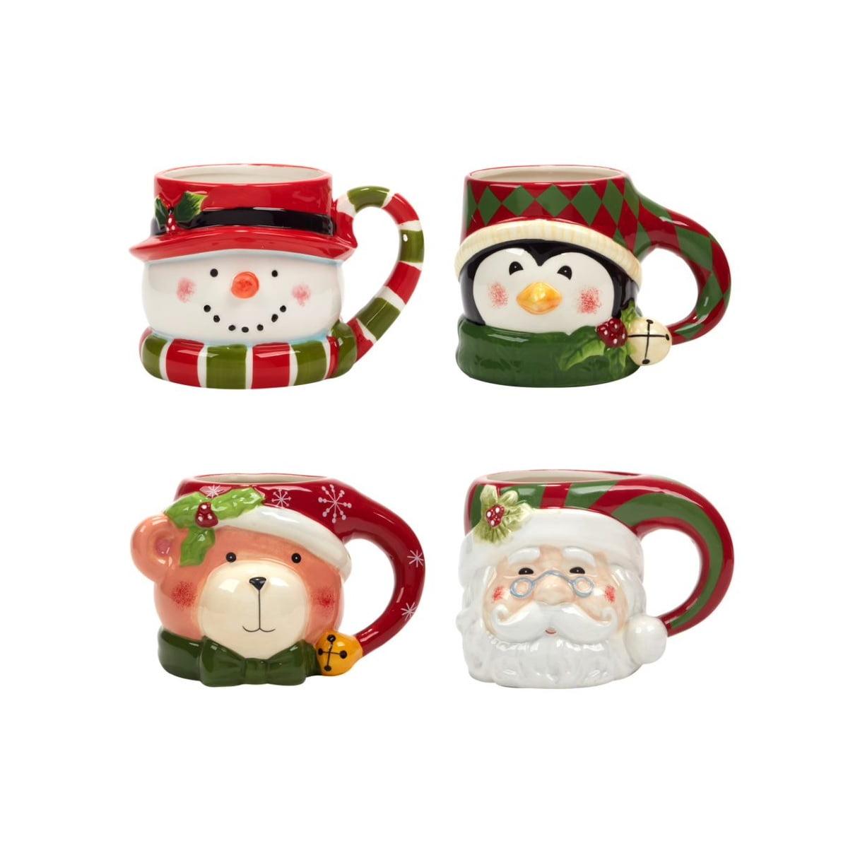 Set of 4 Holiday 18oz Drinkware Mugs - Certified International