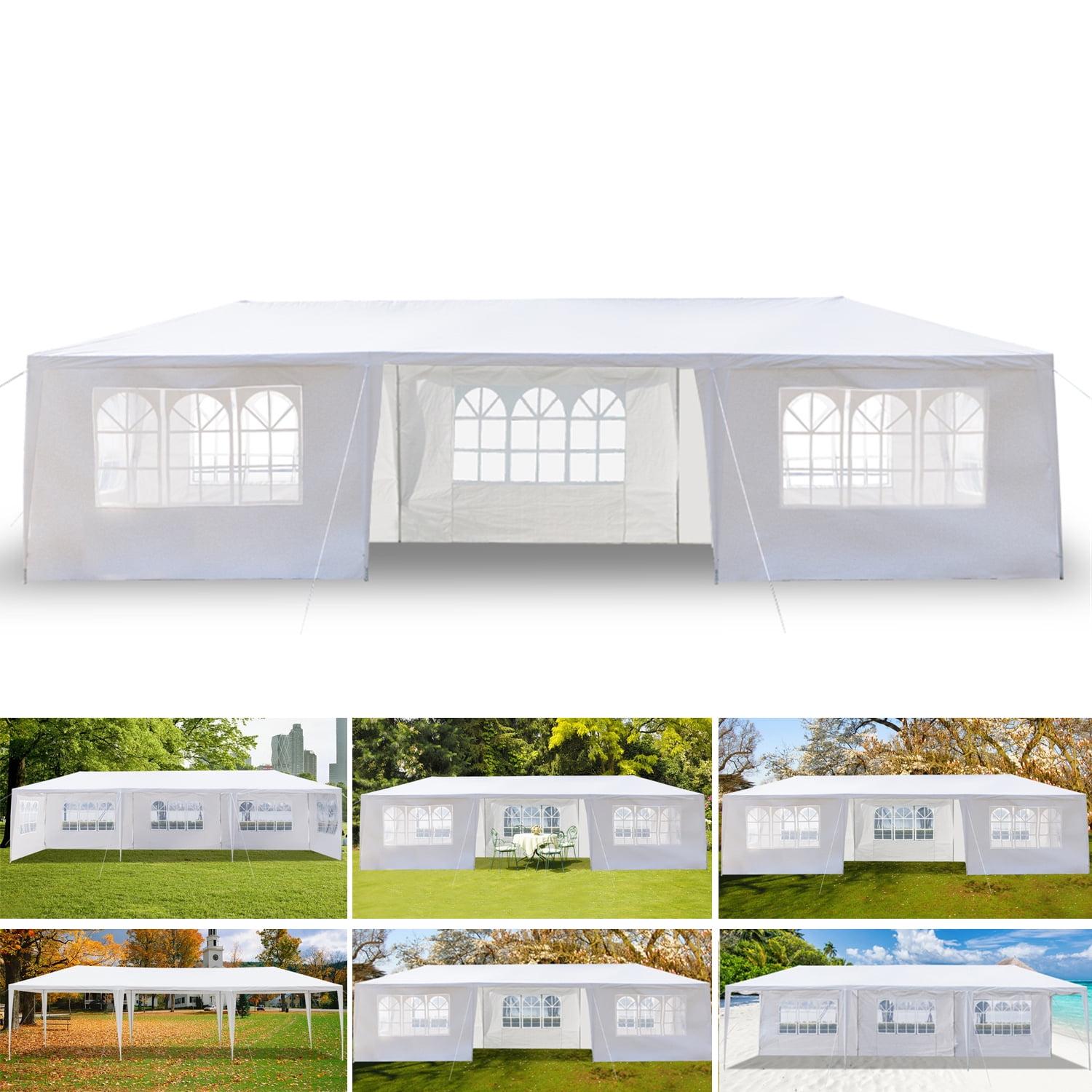 Ktaxon 10' x 30' Canopy Party Outdoor Wedding Tent Gazebo 7 Walls Pavilion White