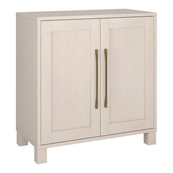 Evelyn&Zoe Tillman 28" Wide Rectangular Accent Cabinet, Alder White