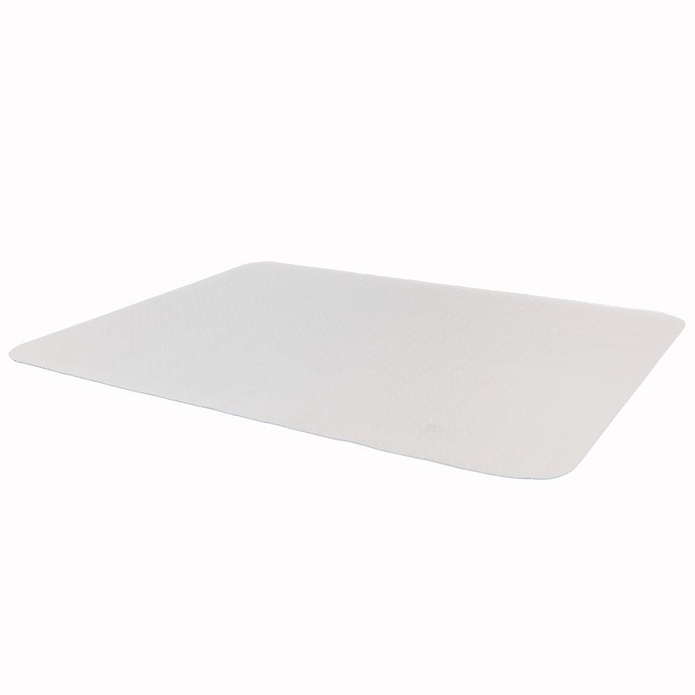 Mind Reader Office Chair Mat for Hardwood Floors, Under Desk Floor Protector, Rolling, PVC, 47"L x 35.25"W x 0.125"H, Clear