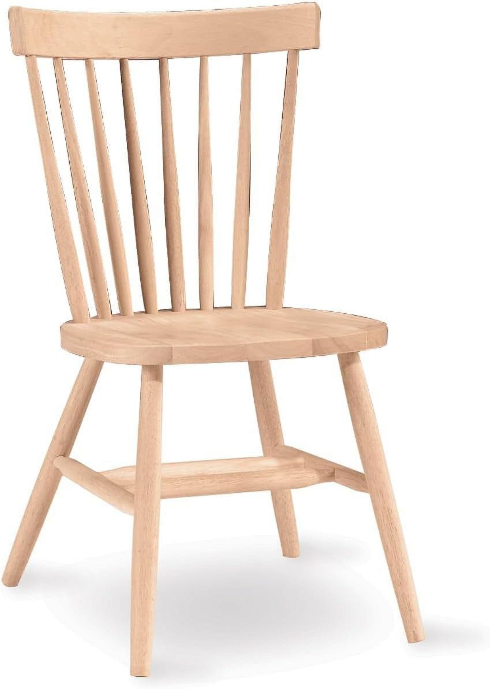 Brown Solid Wood Slat Back Side Chair, 40"