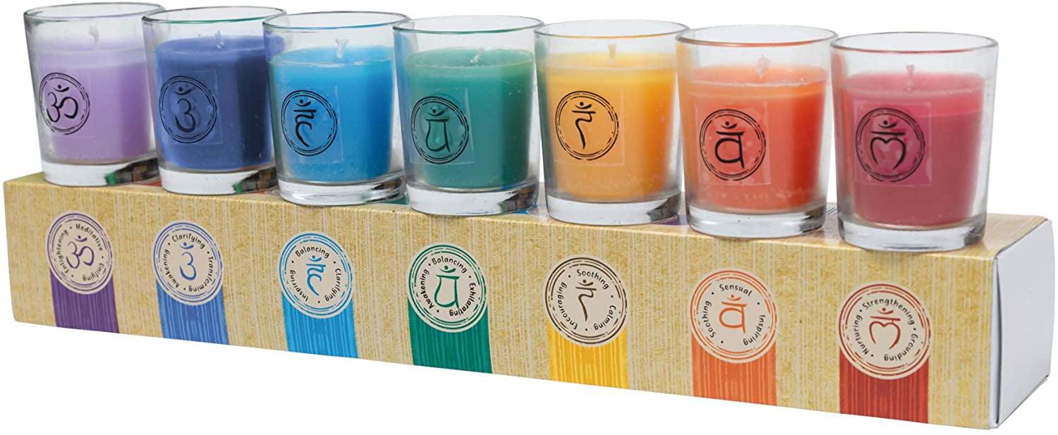 Chakra Scented Soy Wax Votive Candle Set