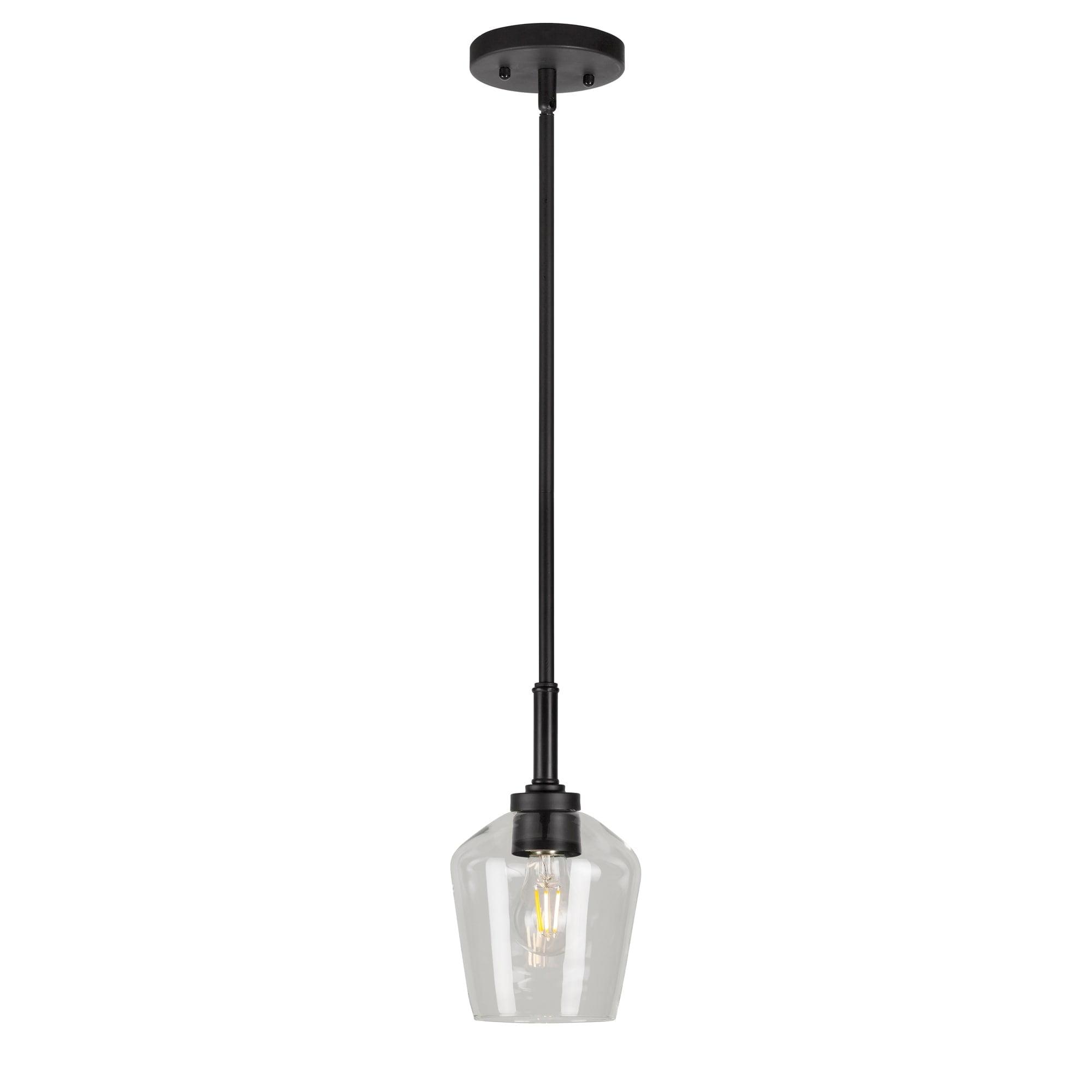 Chalice Transitional Mini Pendant with Clear Glass & Brushed Nickel Finish