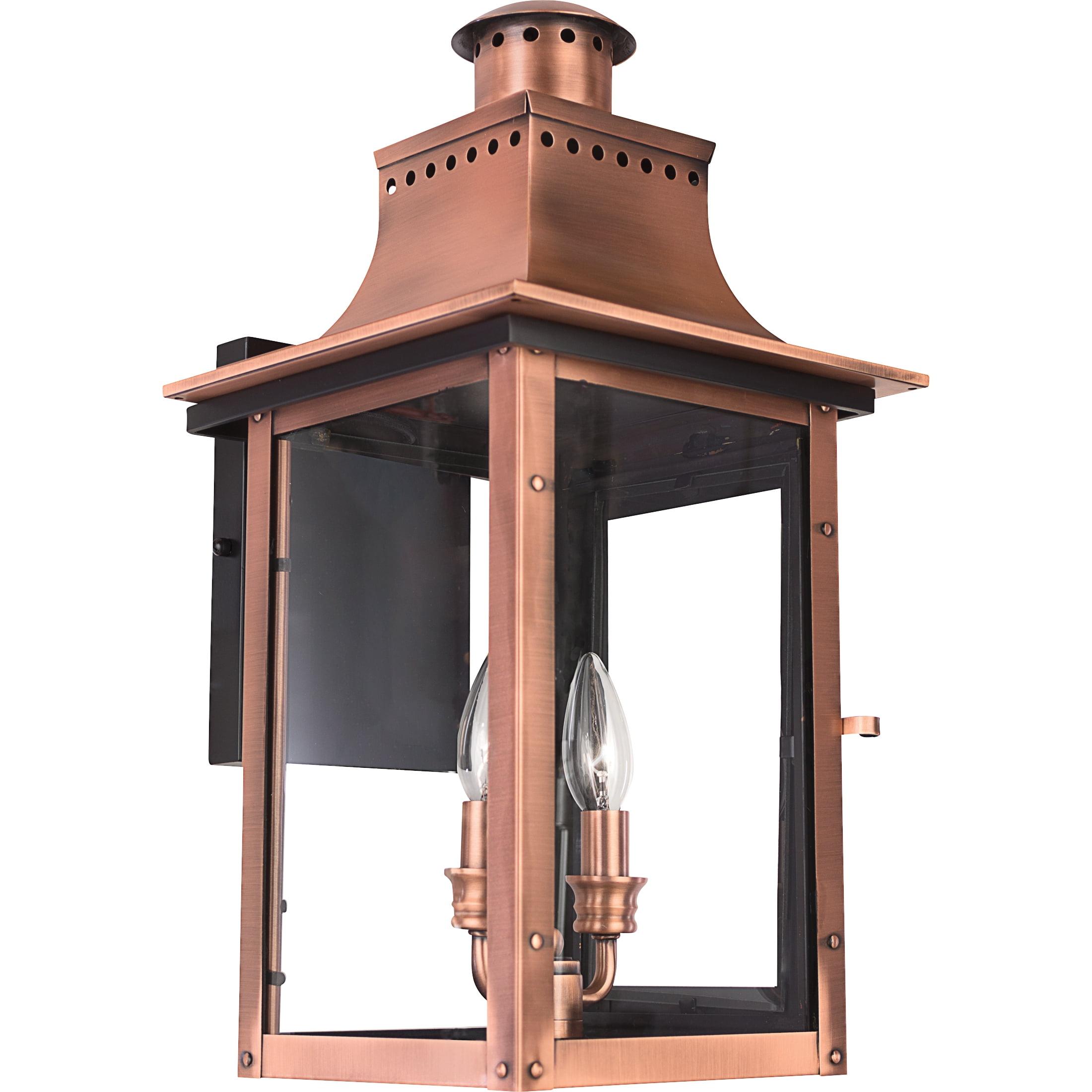 Aged Copper Dimmable Outdoor Wall Lantern