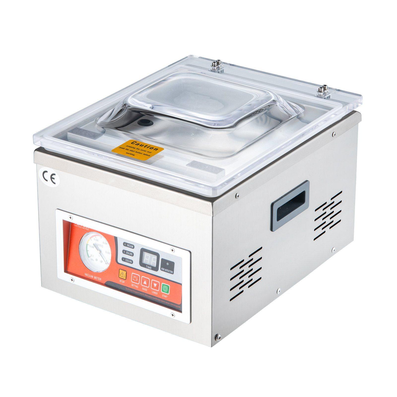 Chamber Vacuum Sealer, DZ-260A 6.5 m³/h Pump Rate, Excellent Sealing Effect with Automatic Control, 110V Kitchen Packaging Machine for Fresh Meats, Fruit Saver, Home, Commercial Using