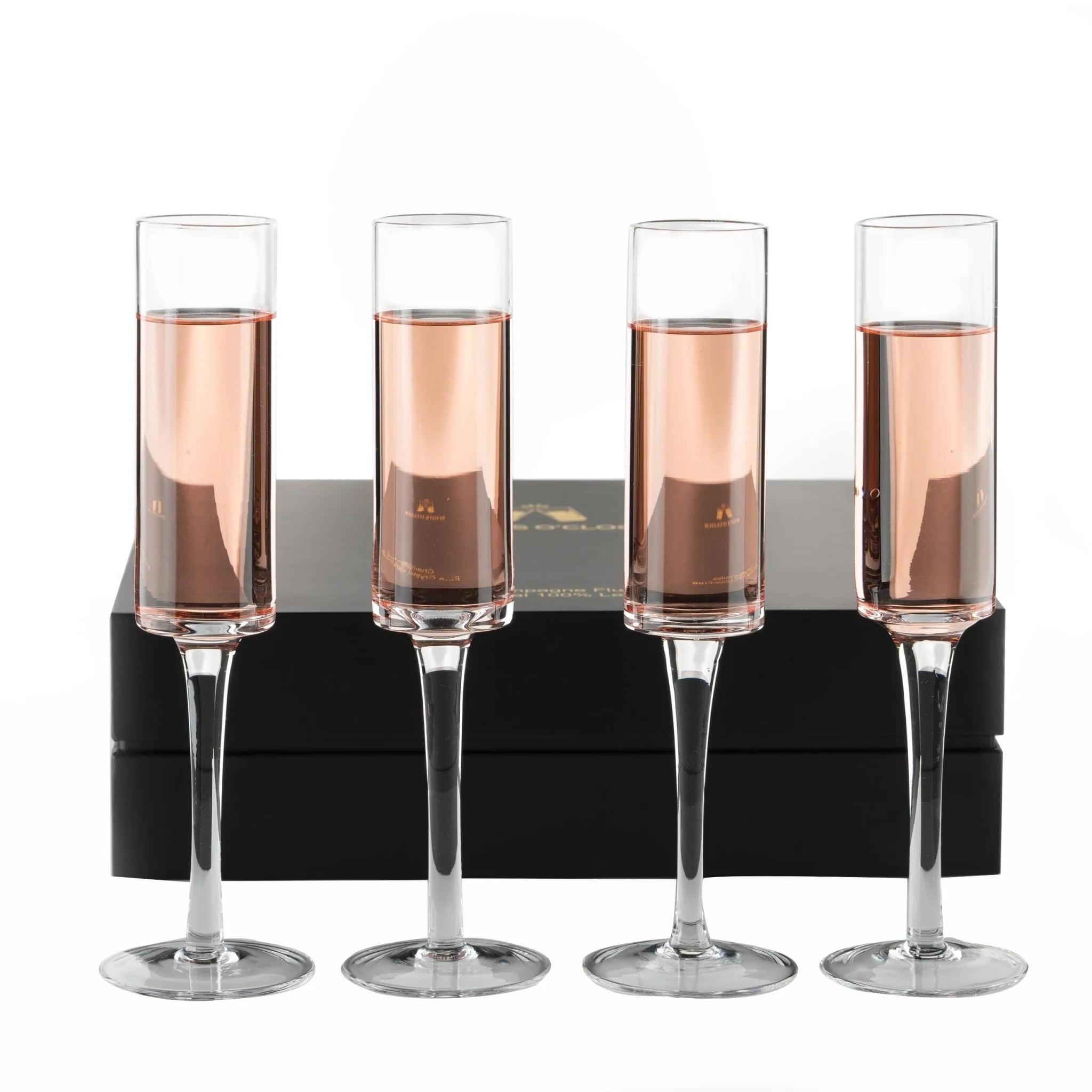 LEMONSODA Champagne Flutes Set of 4 - 6oz