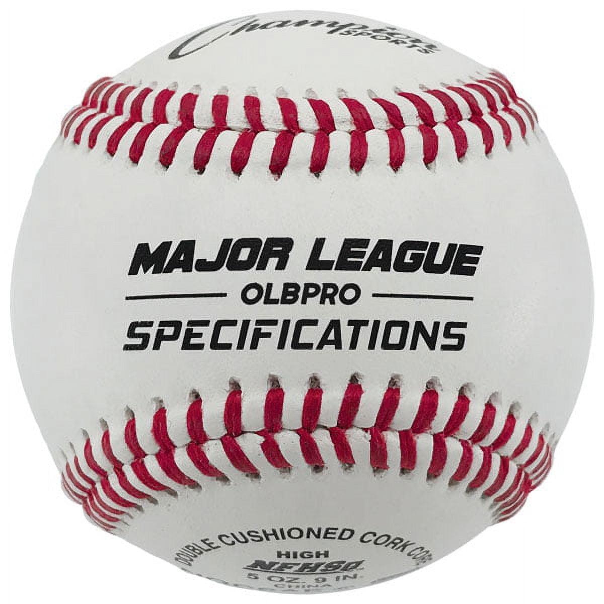 ChampionSportsLeatherBaseballSet:DozenIndoor/OutdoorGenuineLeatherOfficialLeagueBaseballsforPracticeTrainingorRealGame-OLBPROPackof12