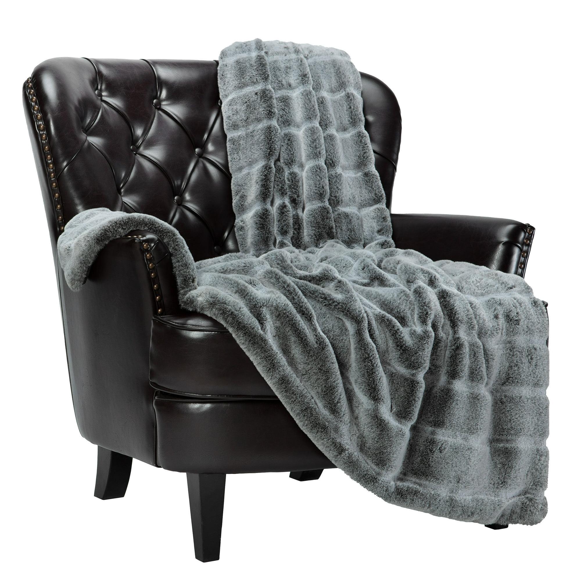 Chanasya Chanasya FrostFur Luxuriousfrost Tip Fur Mink Throw Blanket