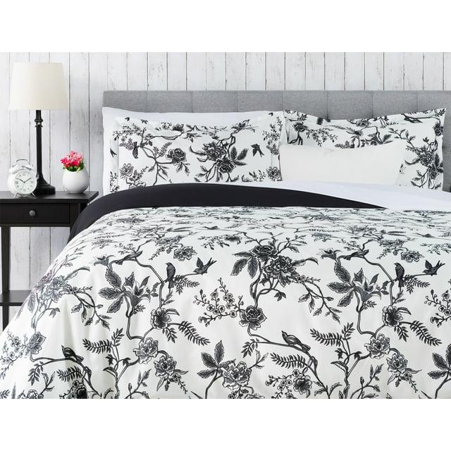 Chanasya Microfiber Reversible 3 Piece Duvet Cover Set