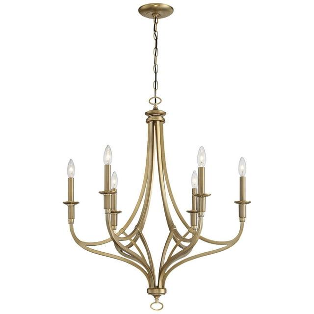 Minka Lavery Brushed Honey Gold Chandelier 28" Wide Modern 6-Light Fixture for Dining Room House Foyer Kitchen Entryway Bedroom