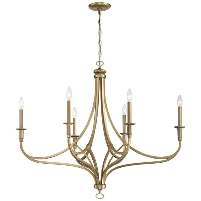 Minka Lavery Brushed Honey Gold Chandelier 40" Wide Modern 6-Light Fixture for Dining Room House Foyer Kitchen Entryway Bedroom