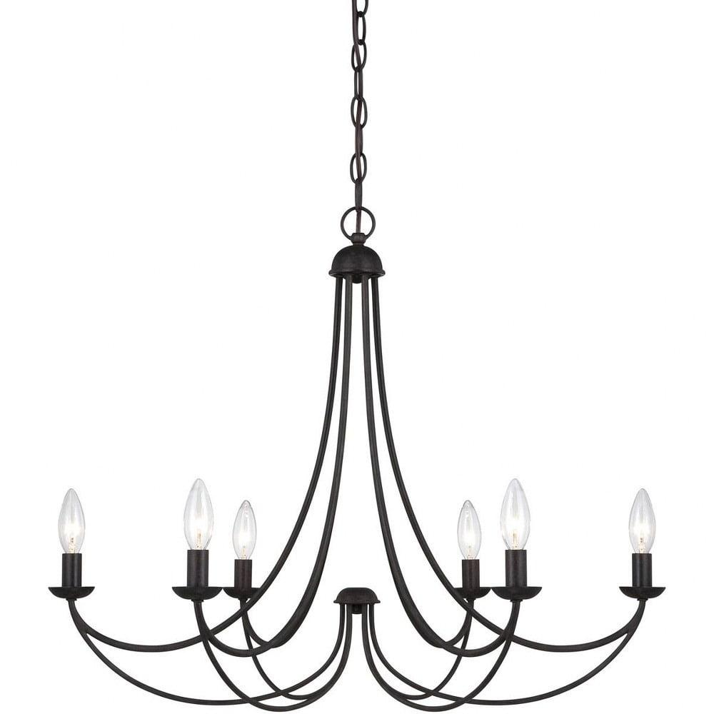 Imperial Bronze 6-Light Steel Chandelier