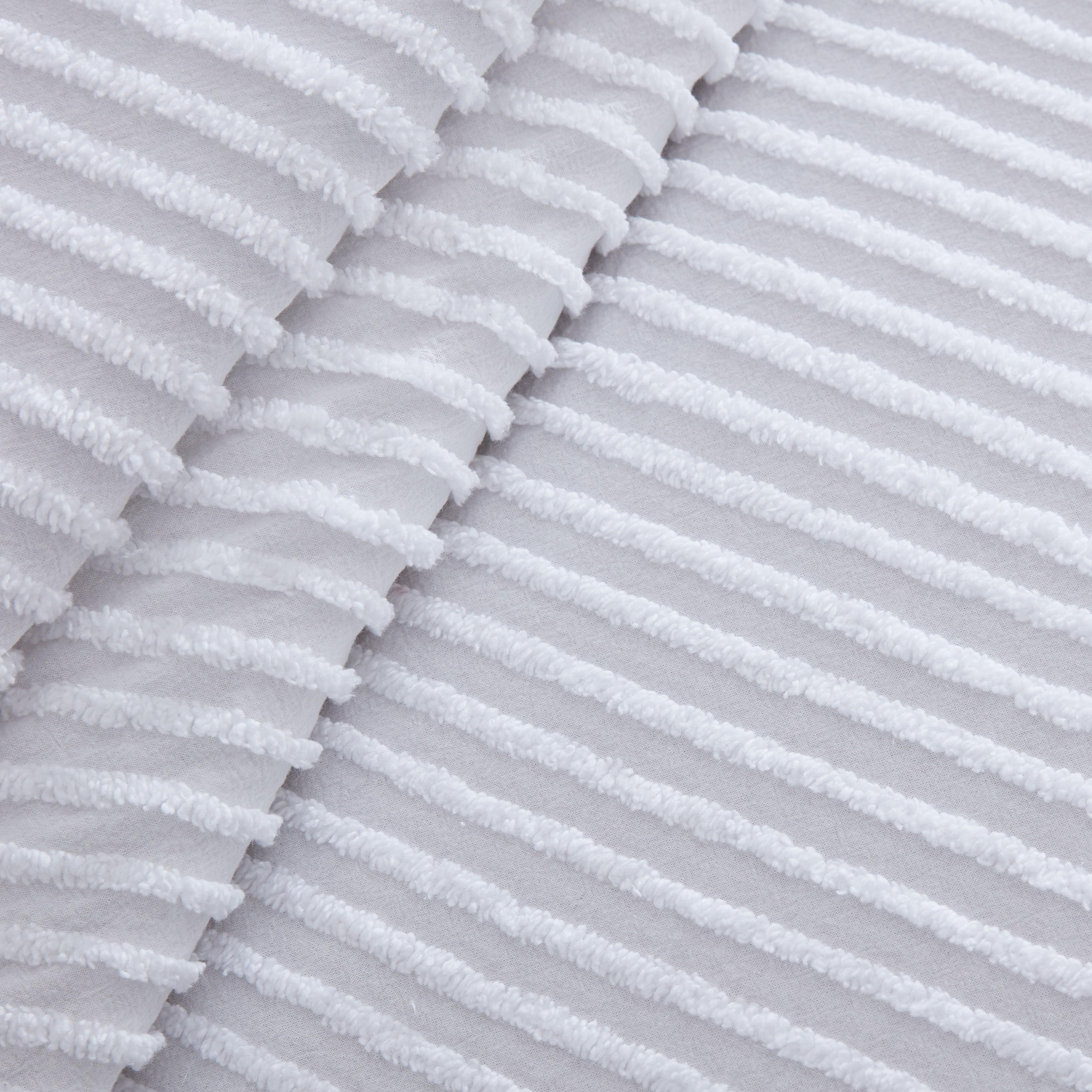 Channel Chenille Bedspread White Full