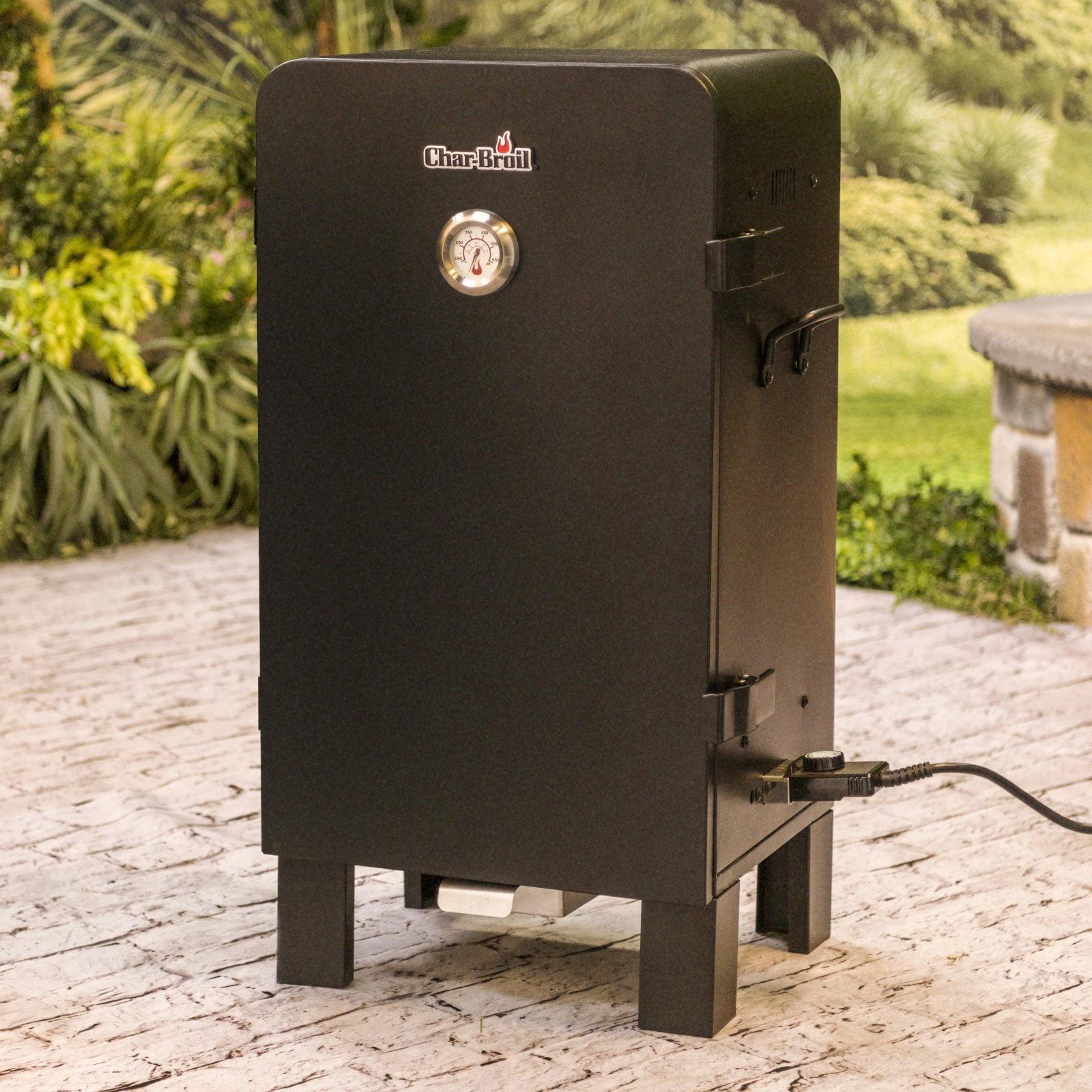 Char-Broil Black Analog Electric Smoker with Chrome Racks