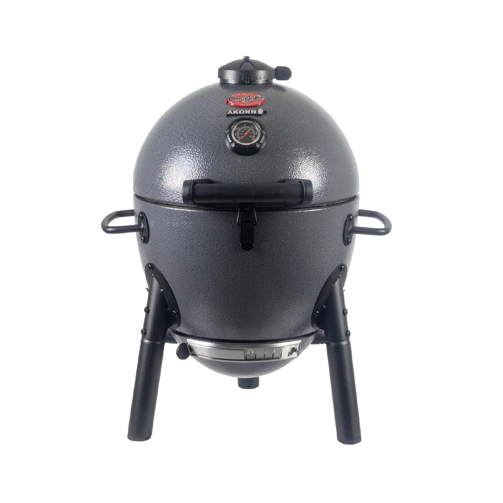 Gray Stainless Steel 14-inch Kamado Charcoal Grill