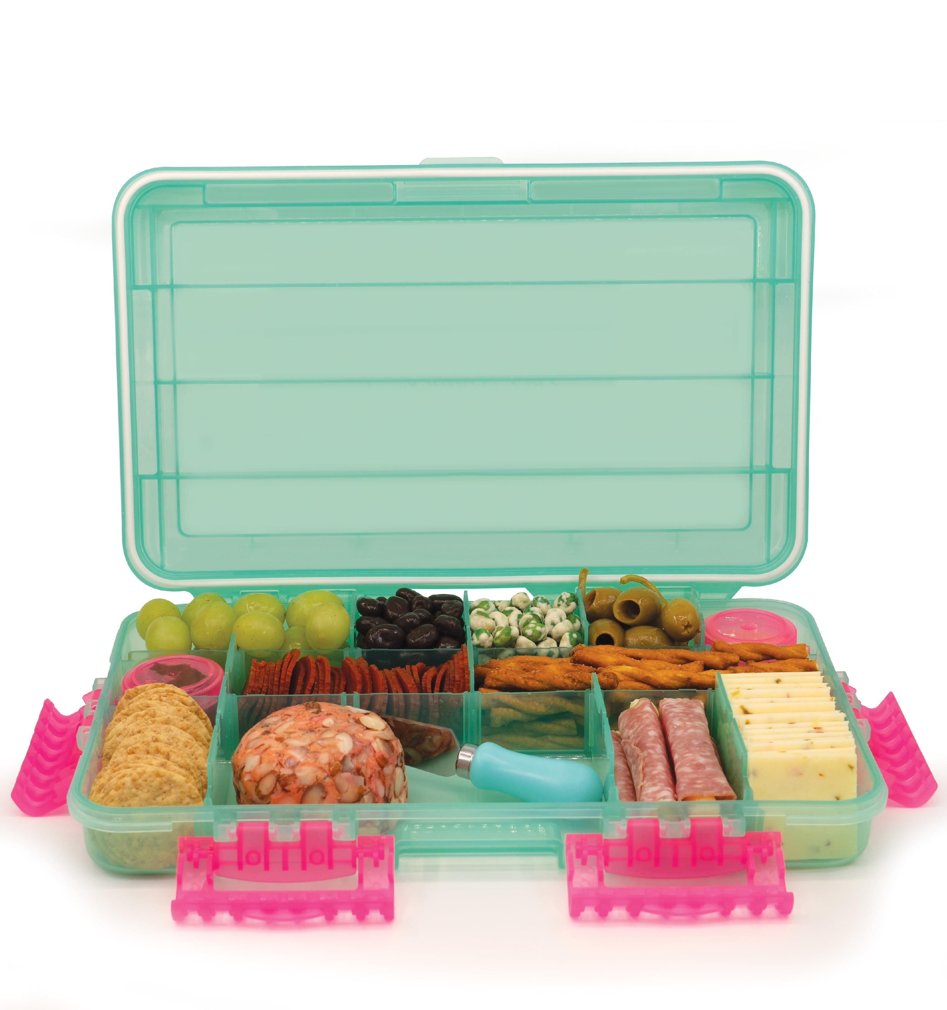 Charcuterie Safe By SubSafe - Waterproof Tackle Box Container Keeps Snacks Fresh & Dry On the Go - Snackle Box is Perfect for the Beach, Parties & Tailgating - BPA Free – Blue - As s