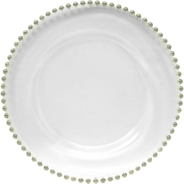 Charge it by Jay Turkish Glass Silver Beaded Charger Plate