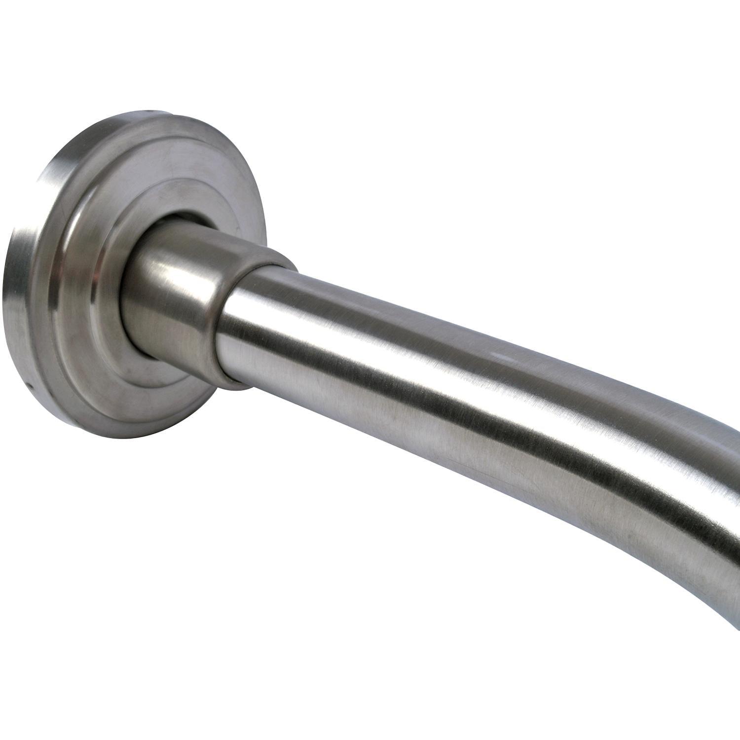 Charlotte 5-Foot Curved Satin Stainless Steel Shower Rod