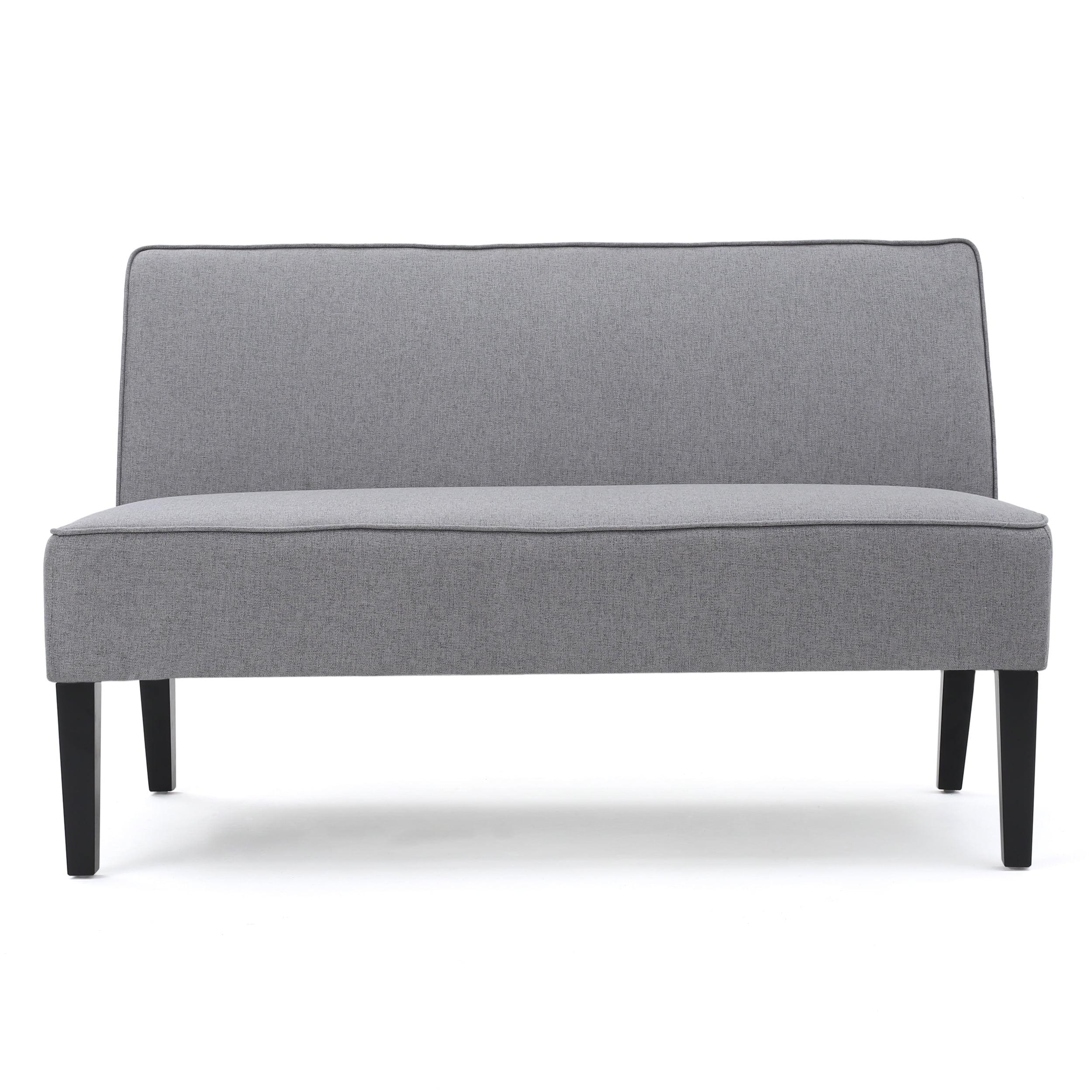 Dejon Loveseat Gray - Christopher Knight Home: Armless, Upholstered, Polyester, Hardwood Frame