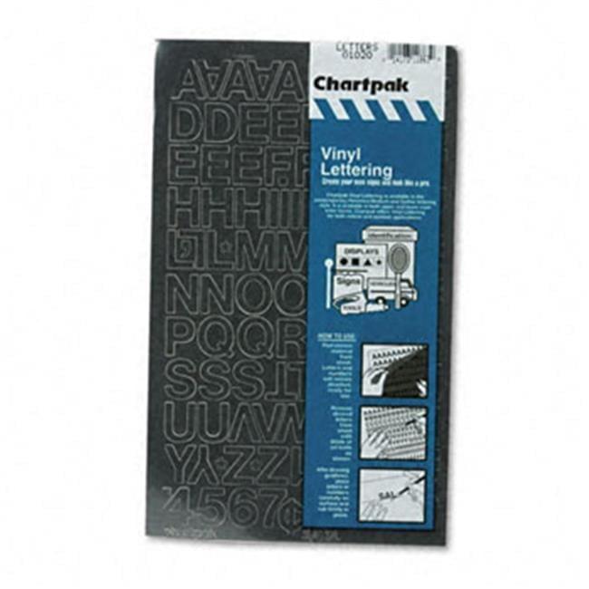 Chartpak-Pickett  Press-On Vinyl Self Adhesive Letters & Numbers, Black - 1 in. High