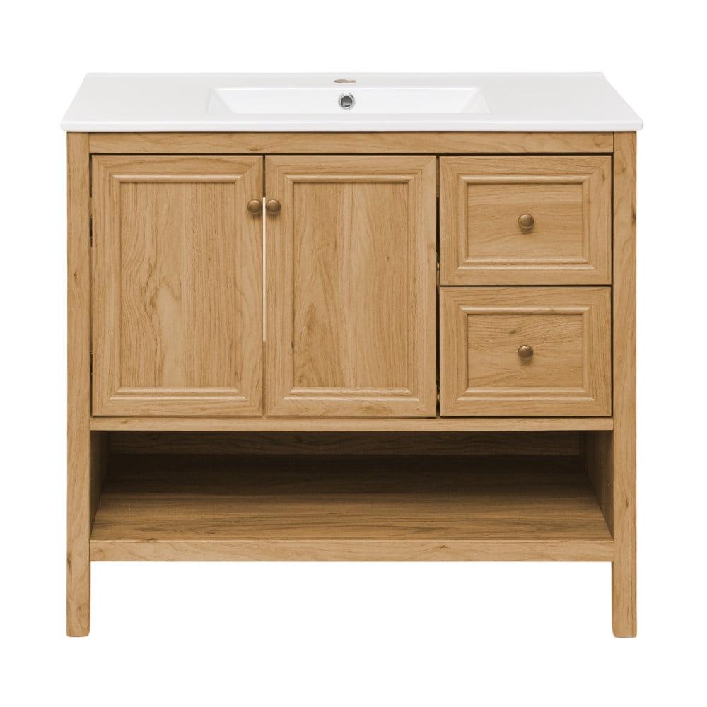 Château 36" Bathroom Vanity In Natural Oak