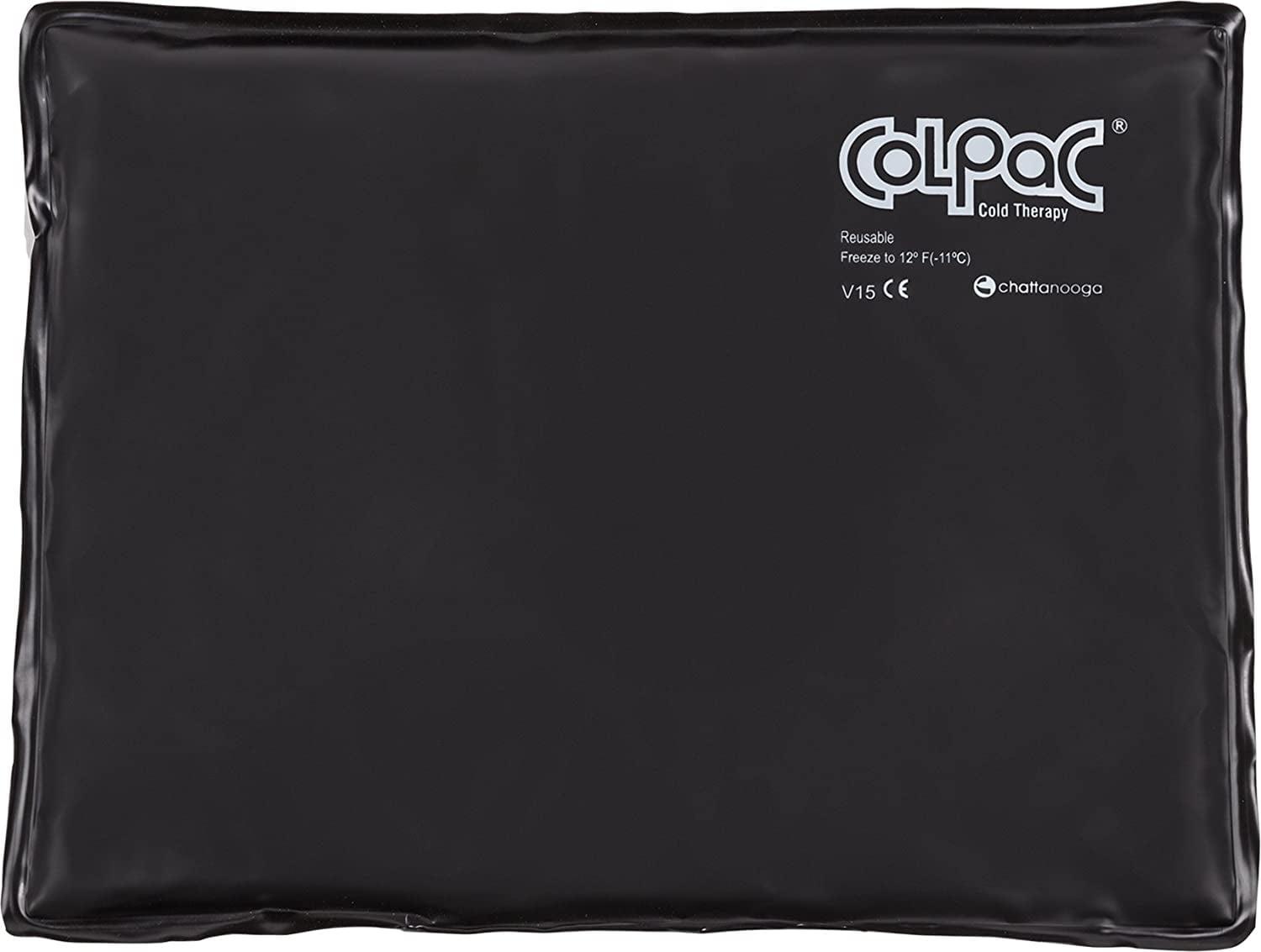 Chattanooga ColPac - Reusable Gel Ice Pack - Black Polyurethane - Standard - 10 in x 13.5 in - Cold Therapy - Knee, Arm,