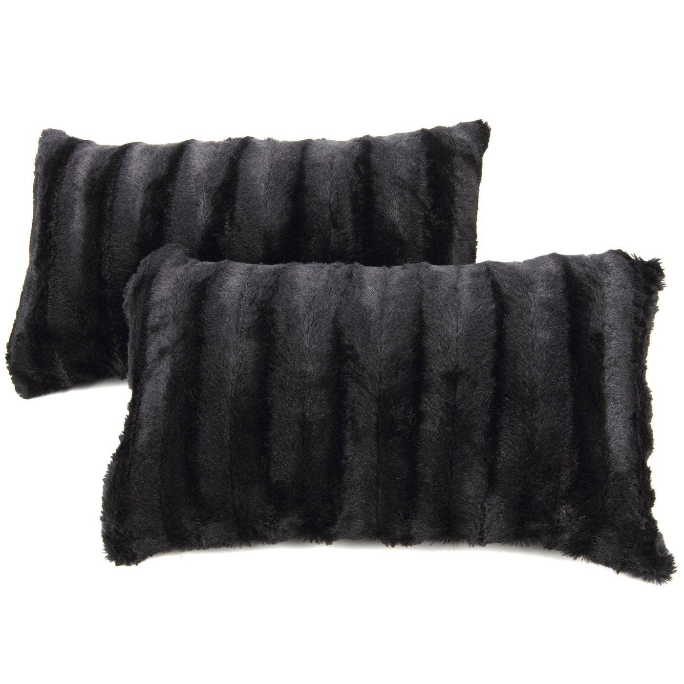 Faux Fur Throw Pillow (Set of 2)
