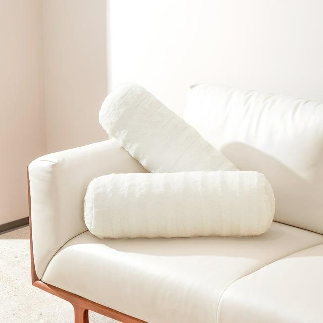 Cheer Collection Cheer Collection Faux Fur Bolster Pillow