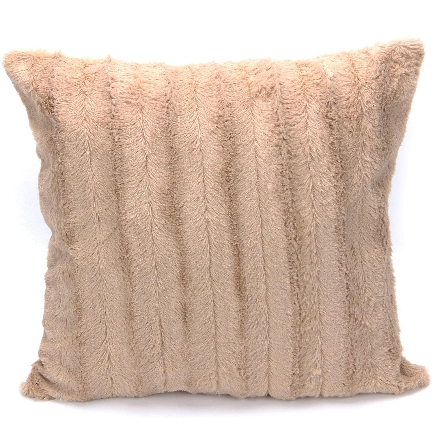 Cheer Collection Decorative Faux Fur Throw Pillow Cover (Pillowcase Only)