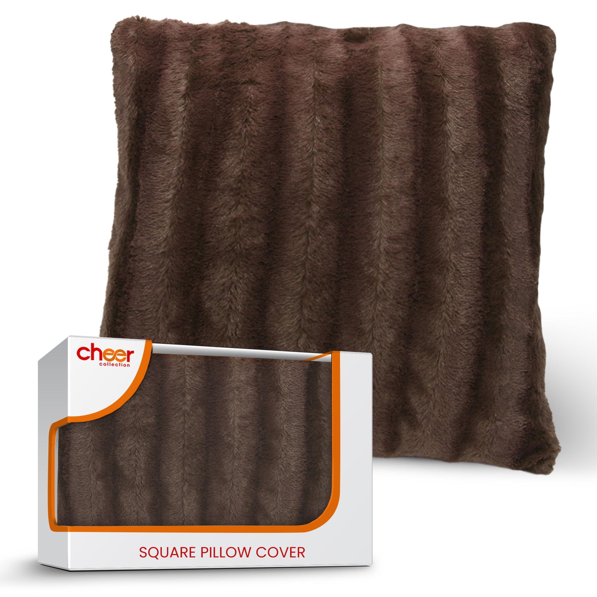 Cheer Collection Faux Fur Pillow Cover