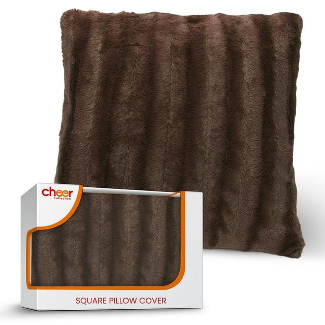 Cheer Collection Faux Fur Pillow Cover