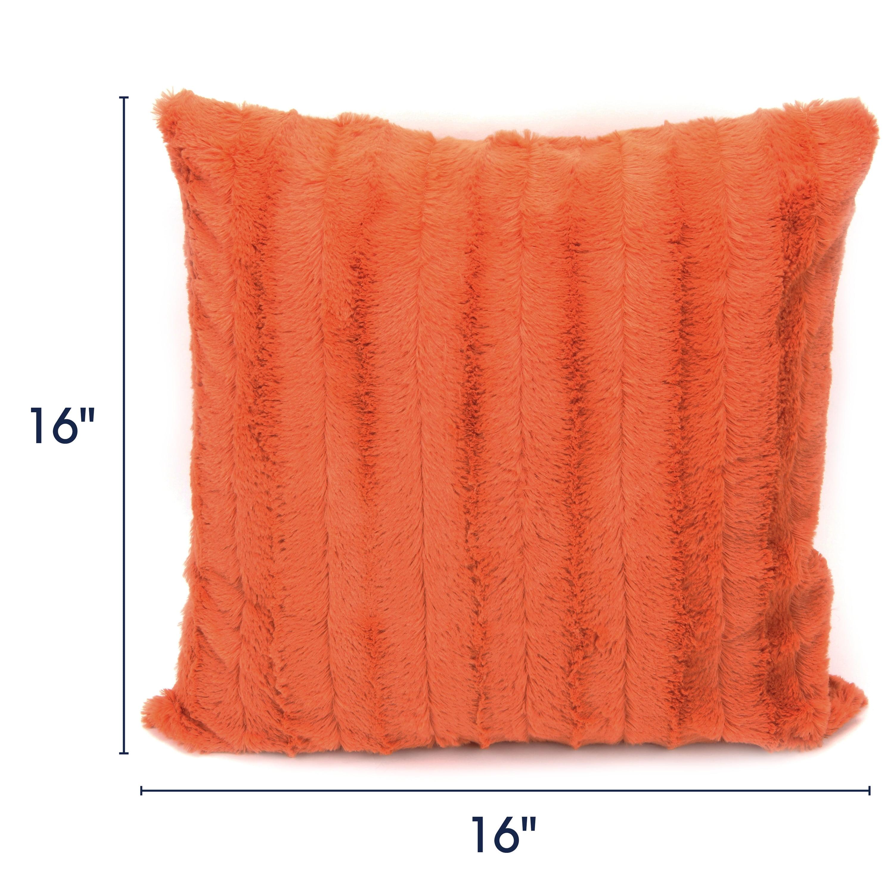 Cheer Collection Faux Fur Throw Pillow (Set of 2)