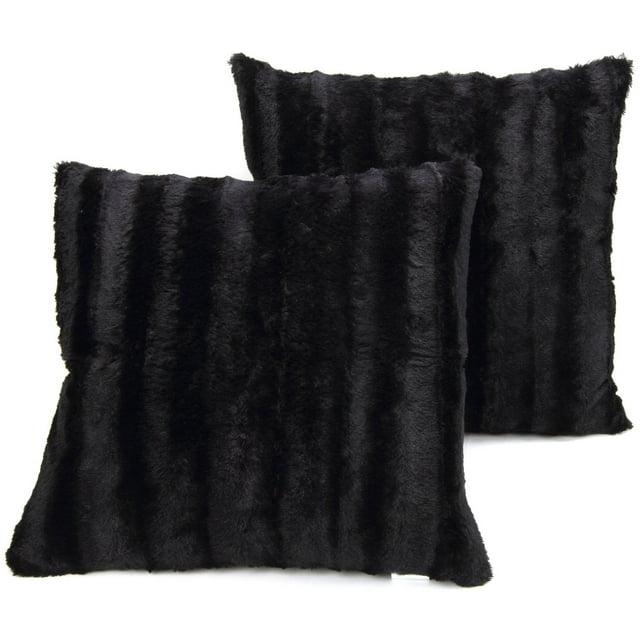 Faux Fur Throw Pillow (Set of 2)