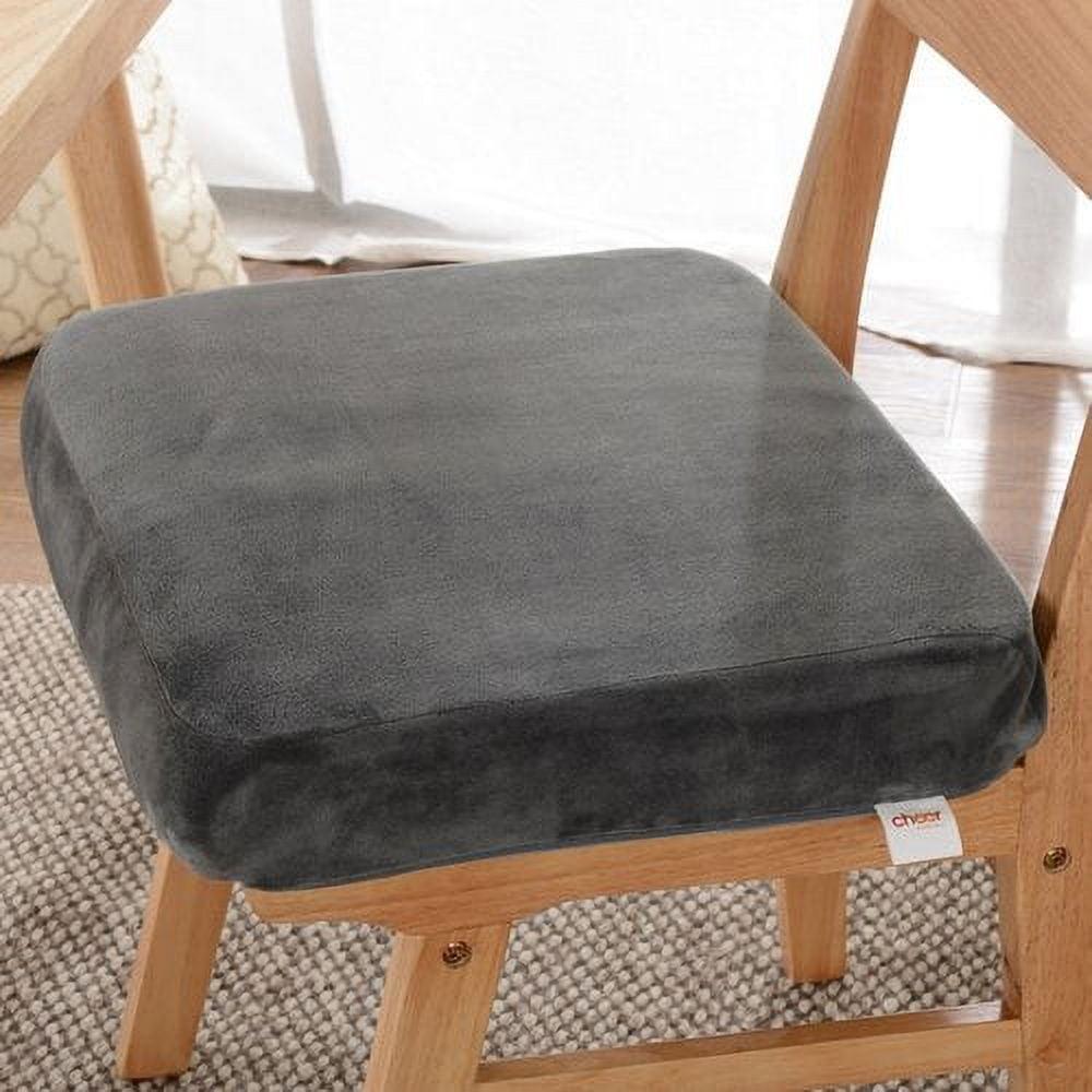 Gray Memory Foam Extra-Large Seat Cushion with Washable Cover