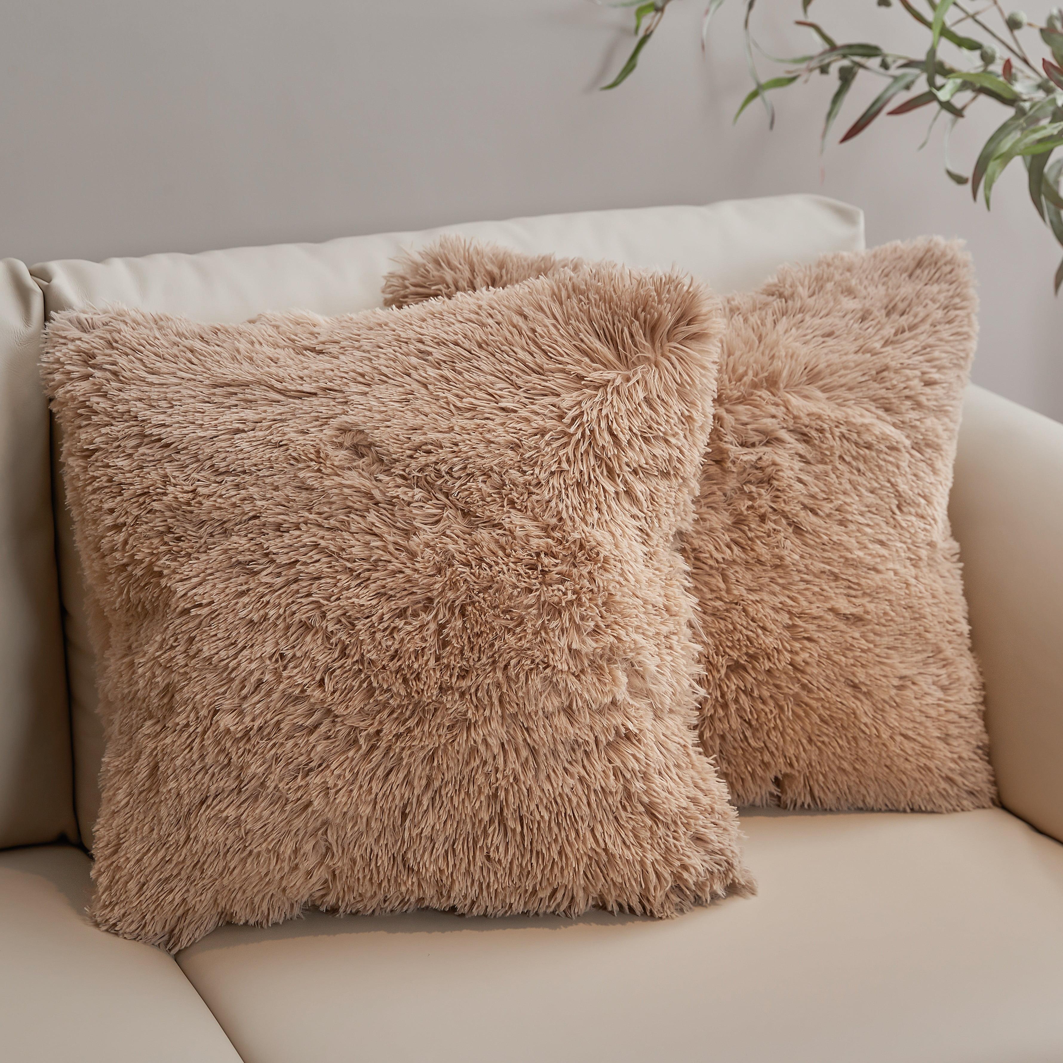 Faux Fur Throw Pillow