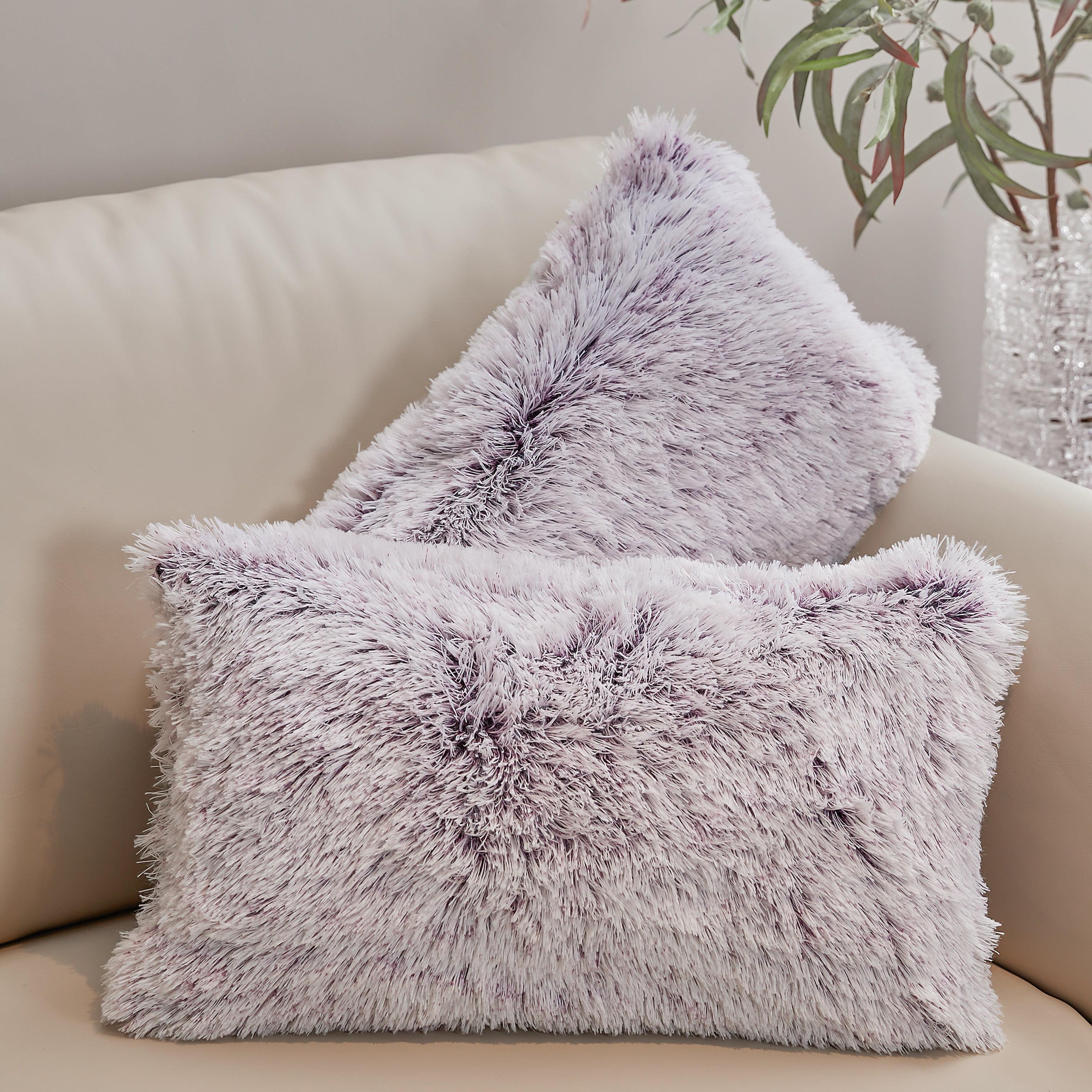 Cheer Collection Cheer Collection Faux Fur Throw Pillow (Set of 2)