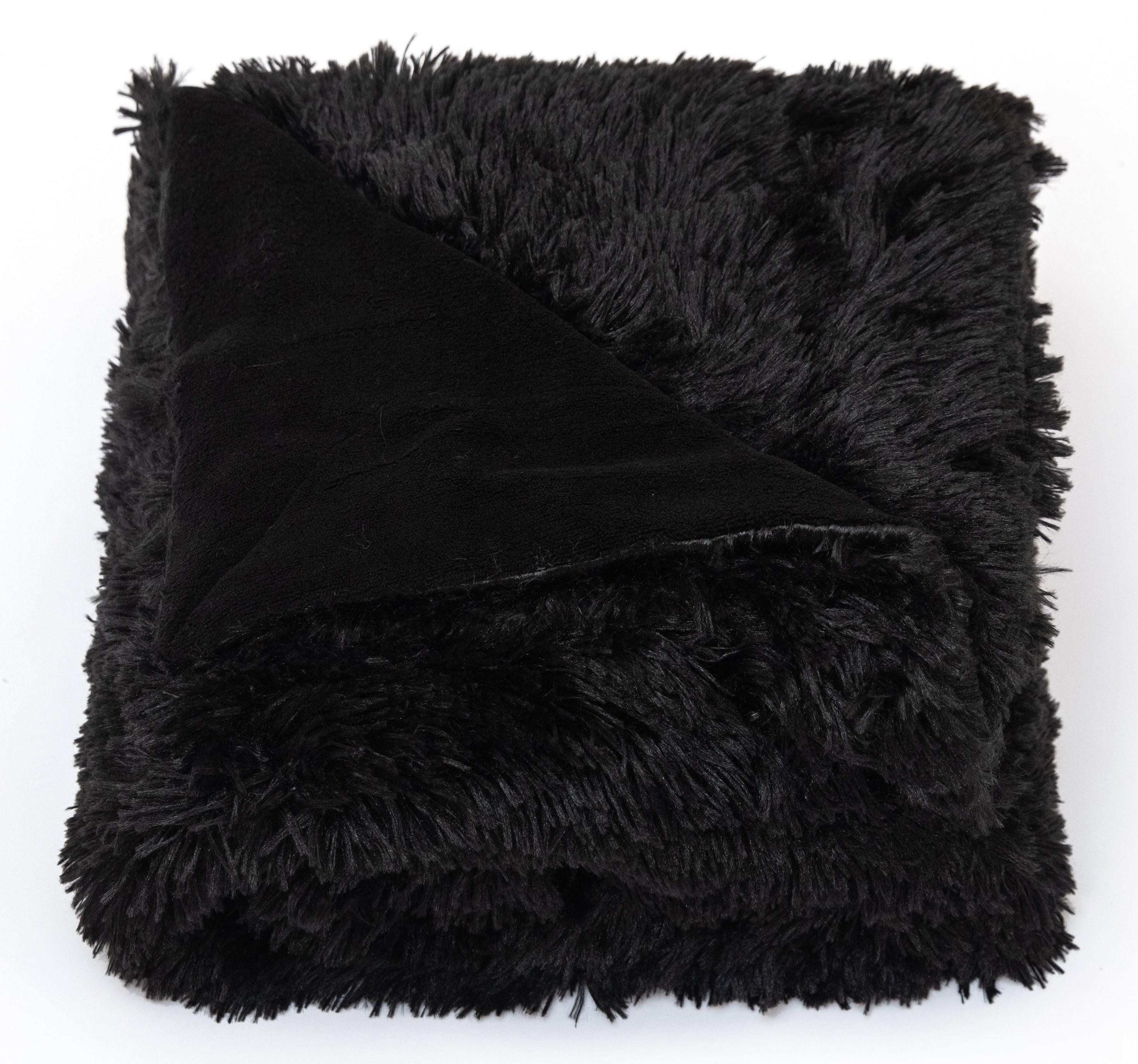 Cheer Collection Soft and Furry Long Shaggy Hair Throw Blanket