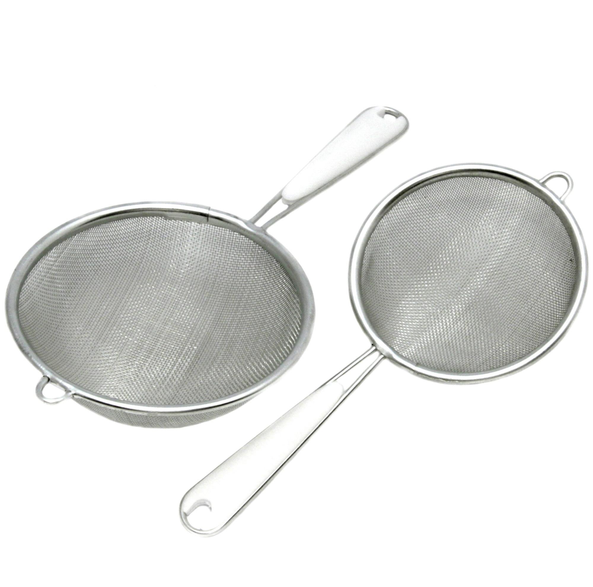 Chef Craft Stainless Steel Mesh Strainer Set, 3 and 4 Inch