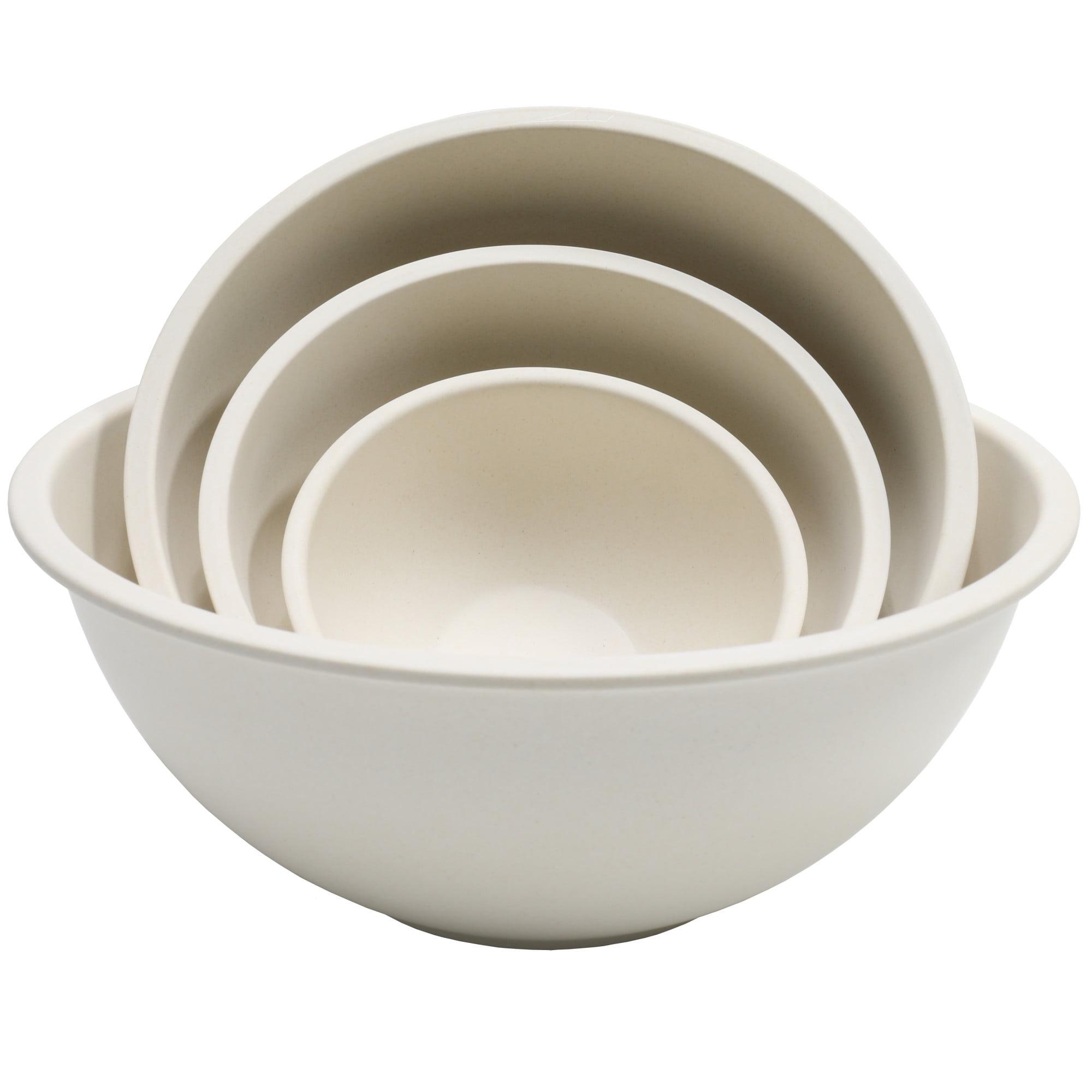 Chef Craft Eco Bamboo Fiber Mixing Bowl Set, 4 Piece Set, Natural