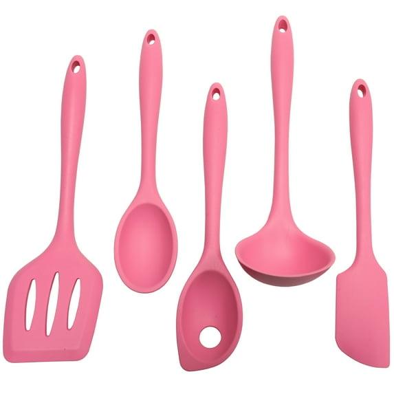 Chef Craft Premium Silicone  Kitchen Tool and Utensil Set
, 5 Piece Set, Pink