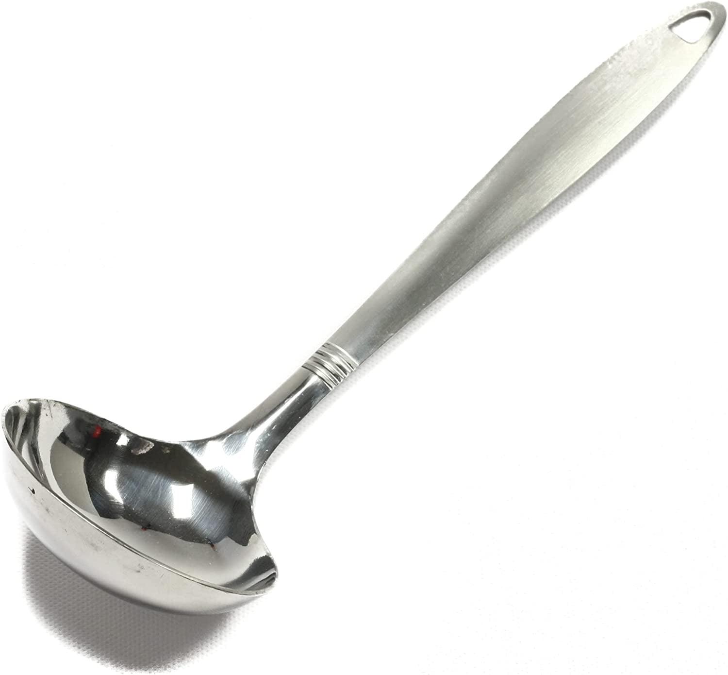 11.5 Inch Stainless Steel Soup Ladle with Brush Finish