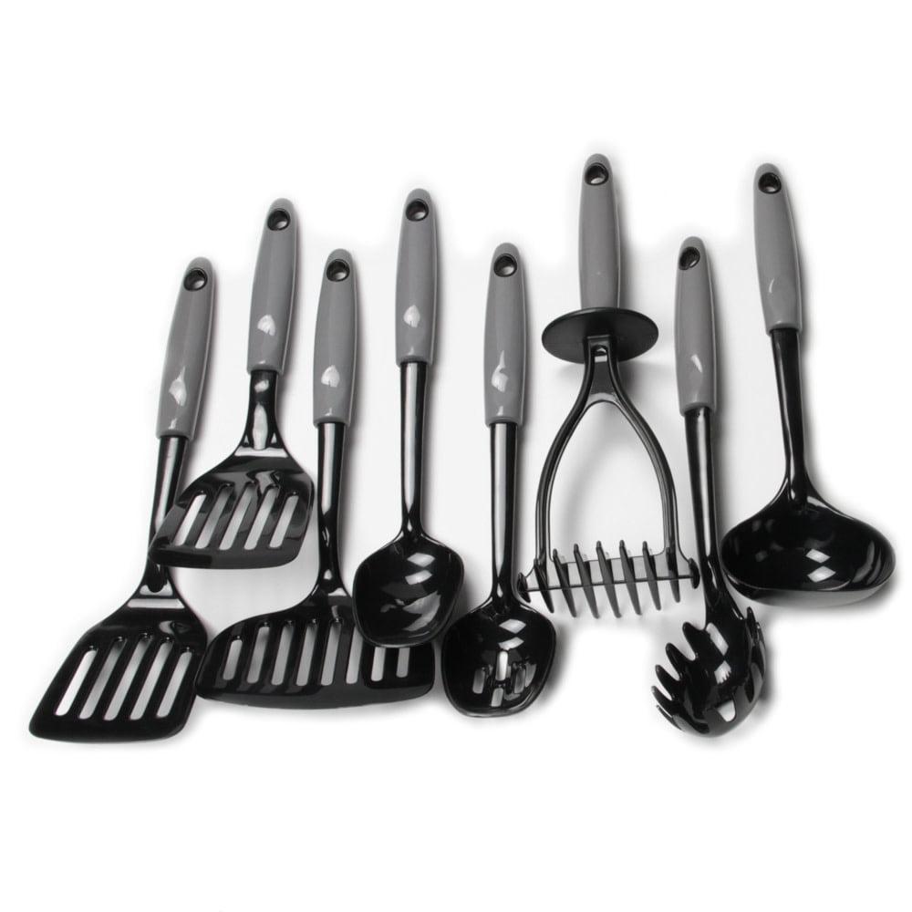Chef Craft Select Nylon Kitchen Tool and Utensil Set, 8 Piece Set, Gray